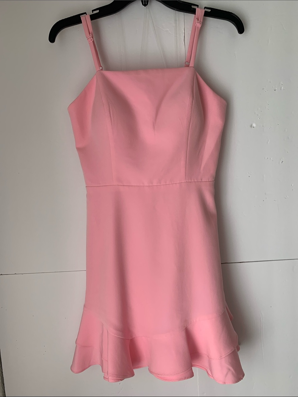 NWT Dear Moon Girls Pink Spaghetti Strap Ruffle Hem Dress Juniors Size 11